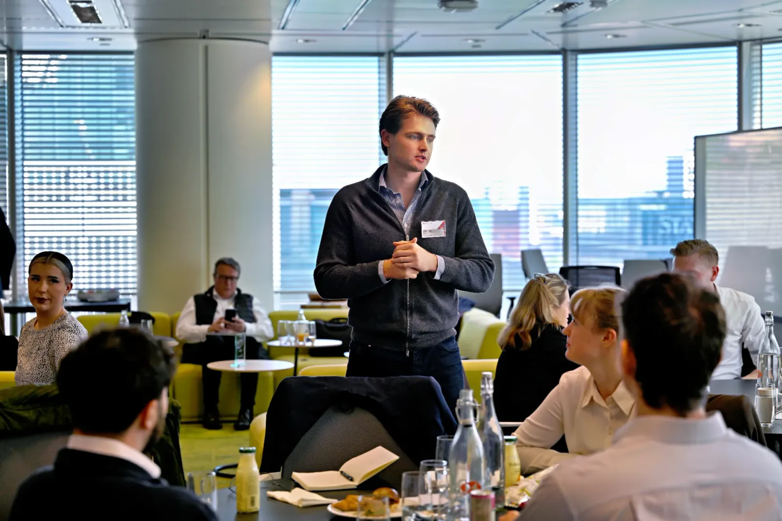 Advisers at a Binary Capital education session